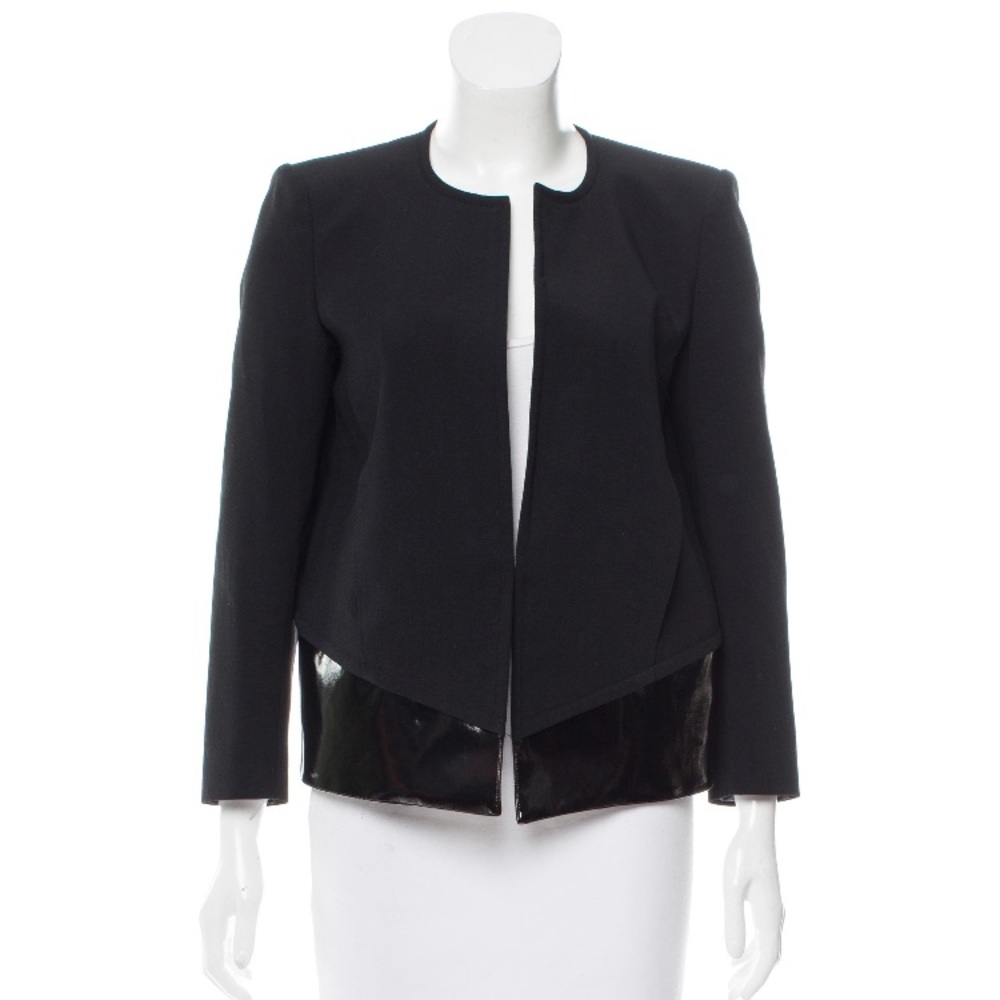 Helmut Lang patent leather panel blazer